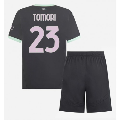 Fotballdrakt Barn AC Milan Fikayo Tomori #23 Tredjedraktsett 2024-25 Kortermet (+ Korte bukser)